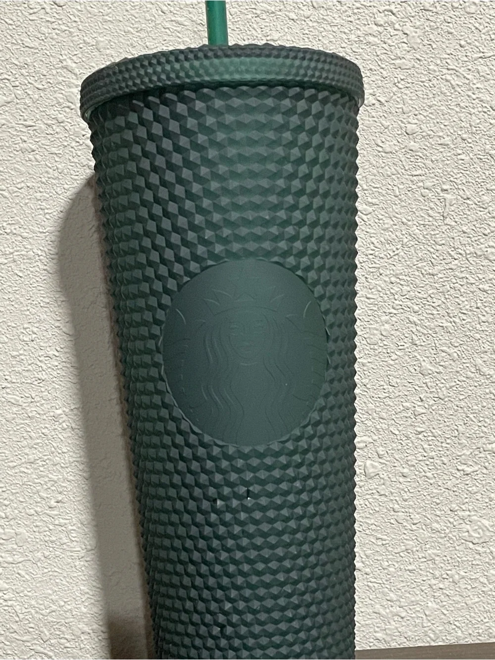 Starbucks Matte Forest Green Textured Tumbler with Straw